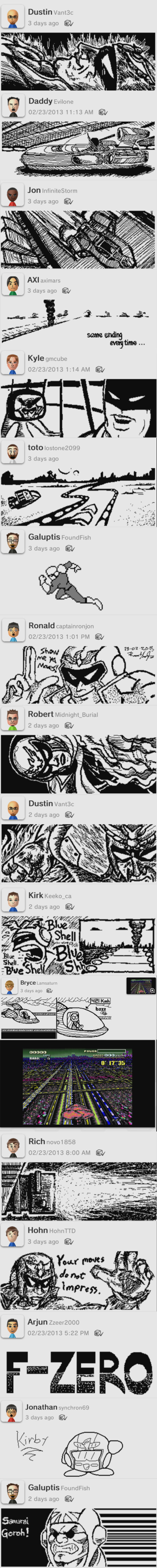 Illustration for article titled The F-Zero Miiverse Board Falcon Punches Its Way into My Heart